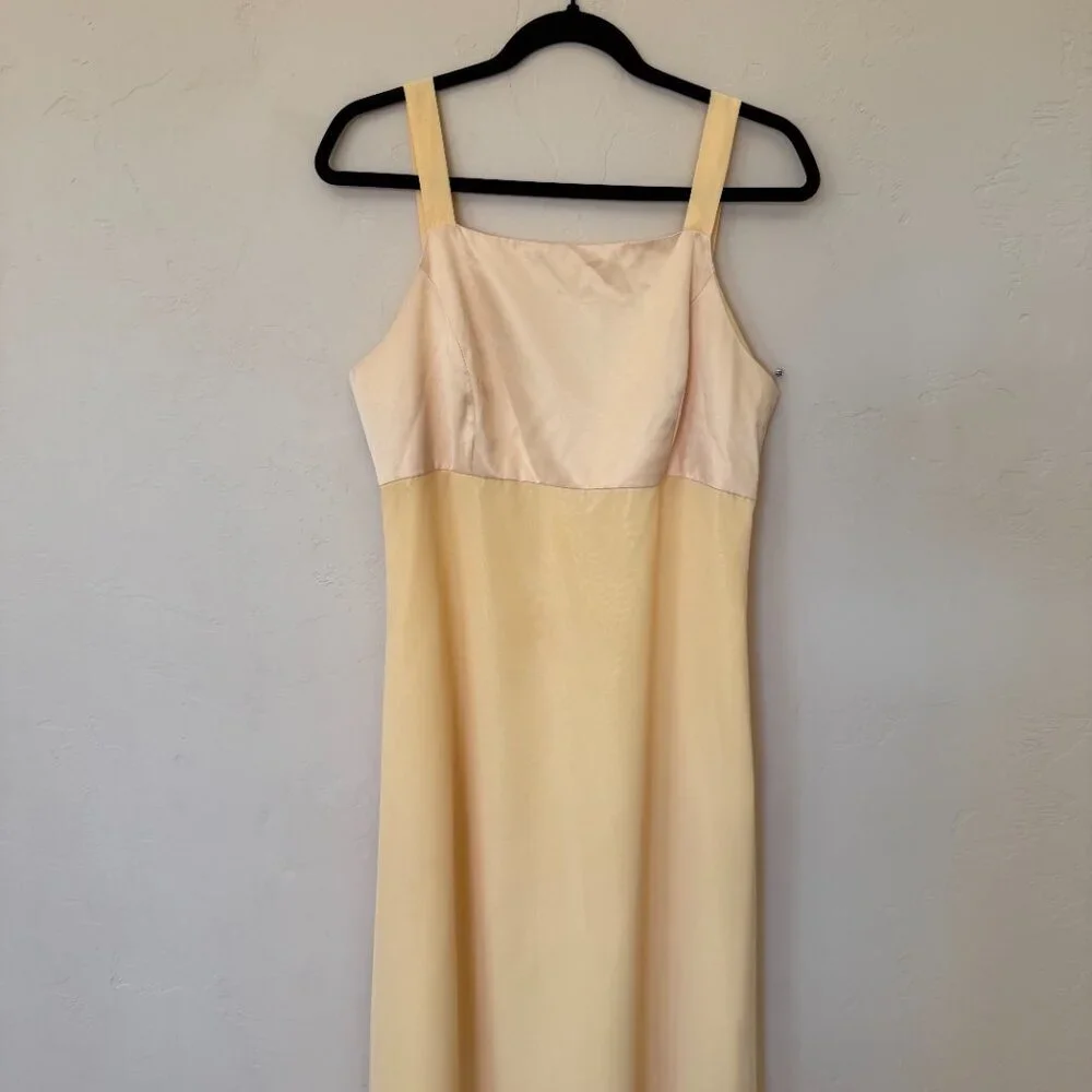 Papell Boutique Yellow Maxi Dress Formal Chiffon Prom Bridesmaid Dress 12 - Picture 9 of 9